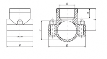 Preview: PP 125 x 1½" Anbohrschelle mit Verstärkung IG